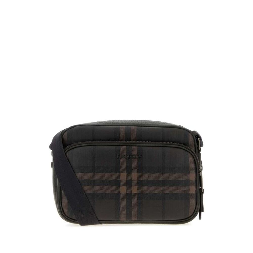 Burberry Men Printed Canvas Pocket City Crossbody Bag